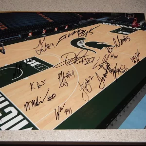 2016 MICHIGAN STATE SPARTANS TEAM SIGNED 11X14 TOM IZZO VALENTINE Collectible Memorabilia