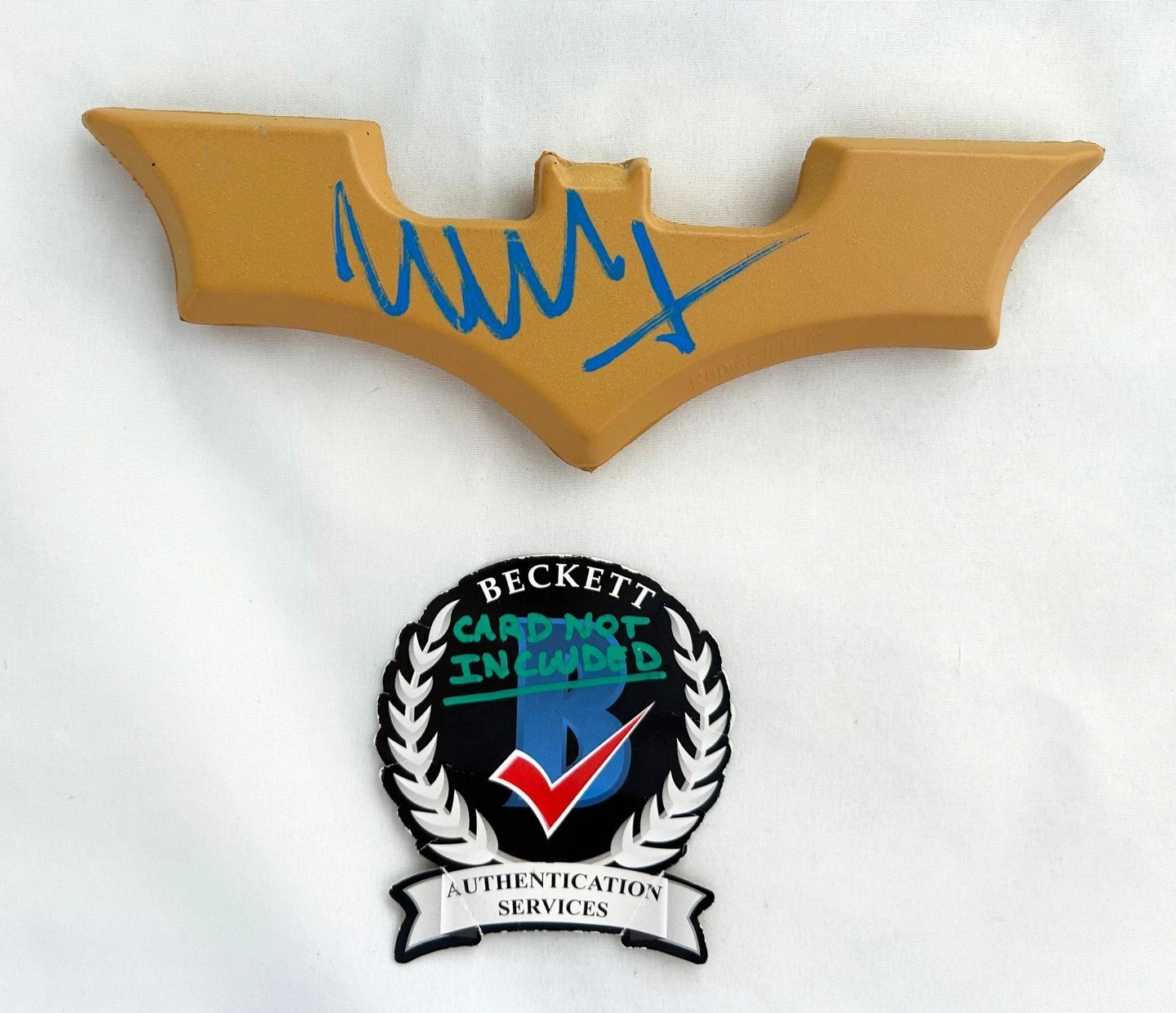 Christian Bale Signed Batarang Batman Beckett BAS 4 COA