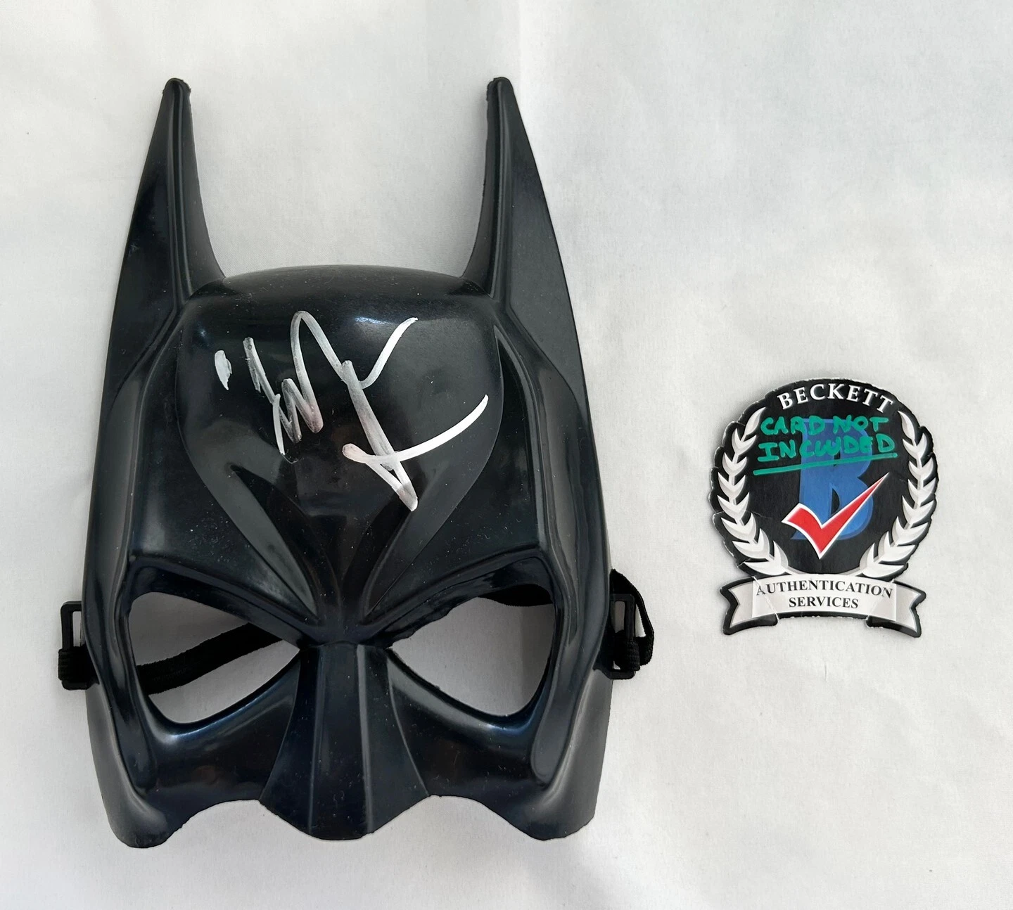 Christian Bale Signed Mask Batman Beckett BAS 14 COA