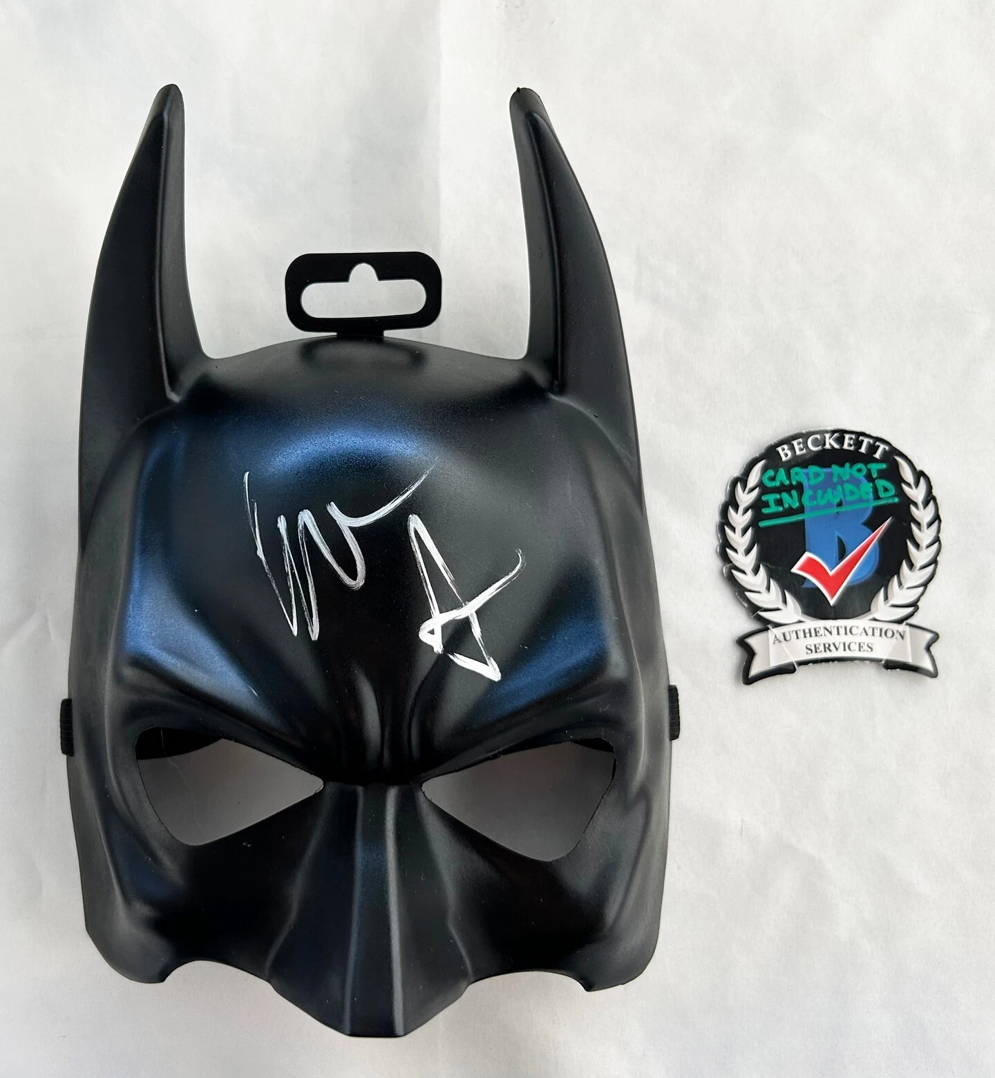 Christian Bale Signed Mask Batman Beckett BAS 3 COA