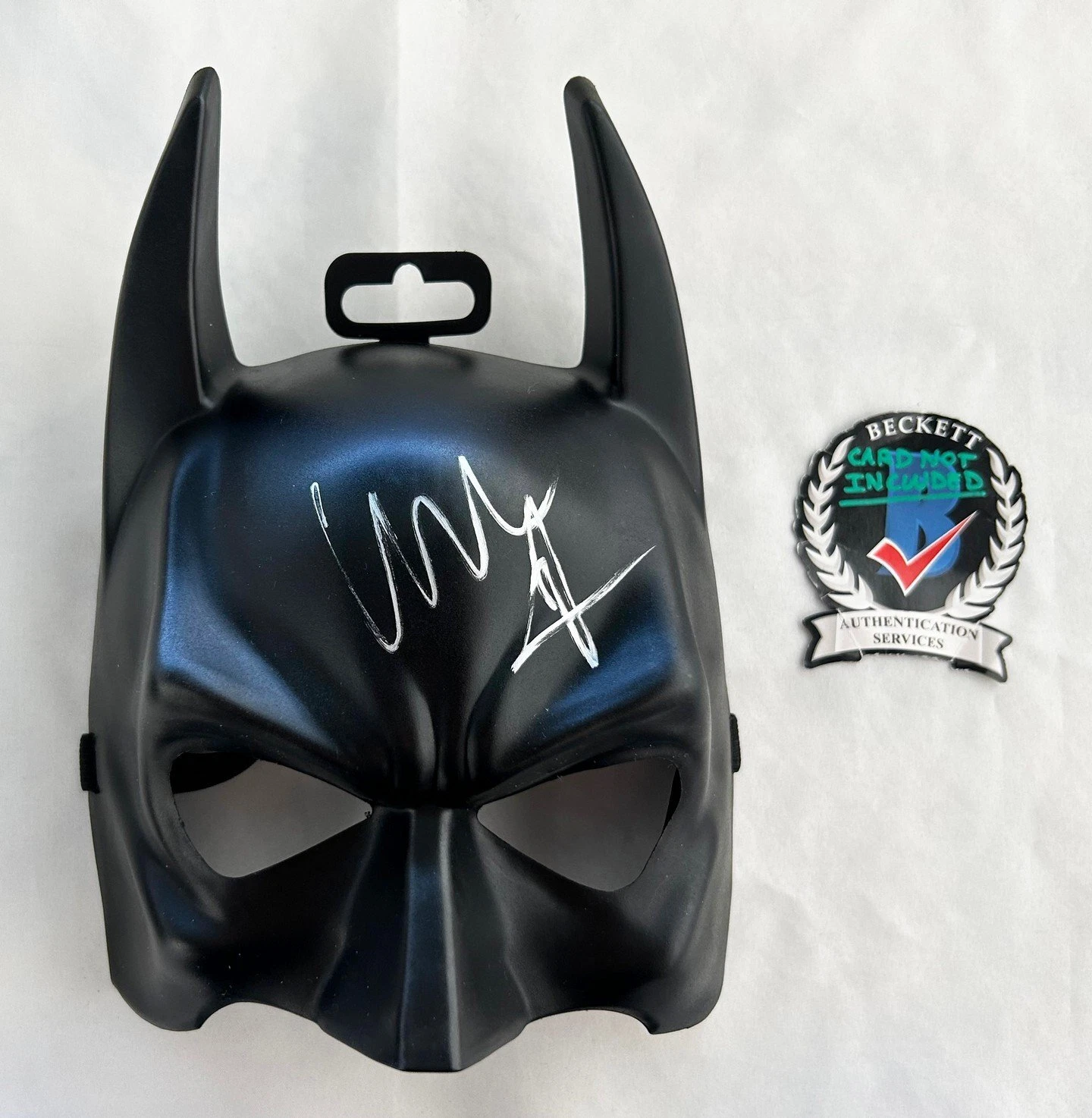 Christian Bale Signed Mask Batman Beckett BAS 1 COA