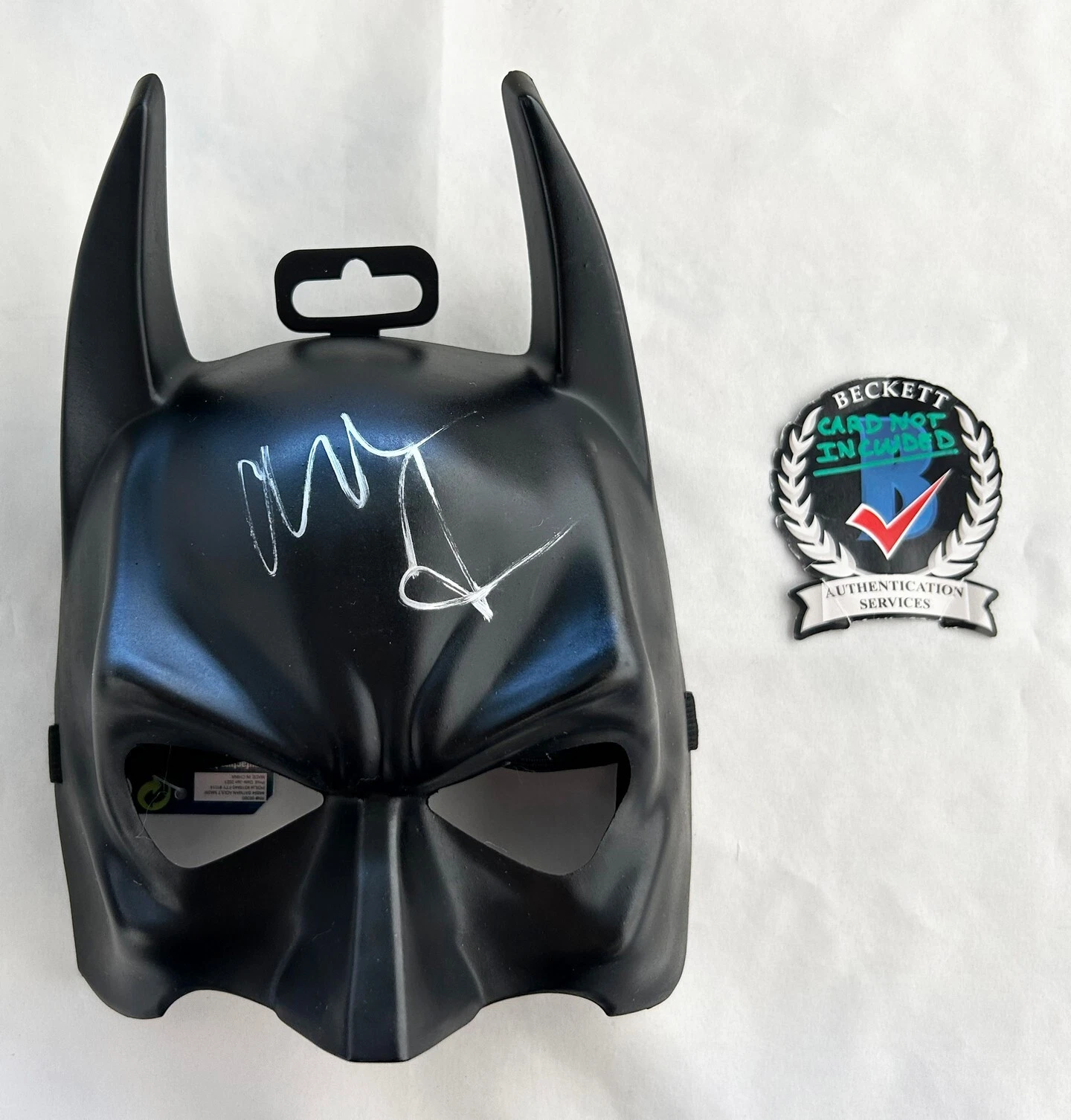 Christian Bale Signed Mask Batman Beckett BAS COA