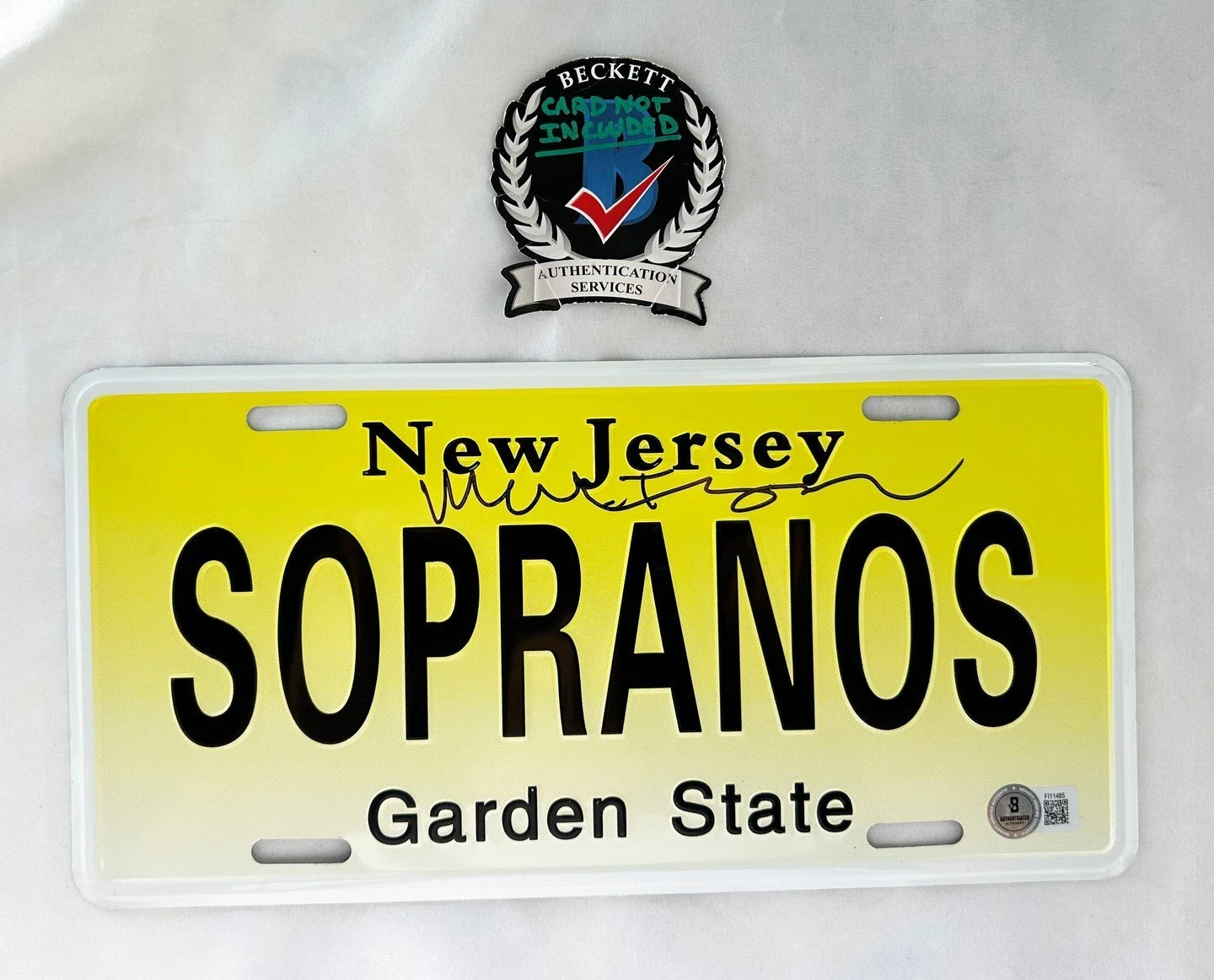 Michael Imperioli Signed License Plate The Sopranos Christopher Beckett BAS COA