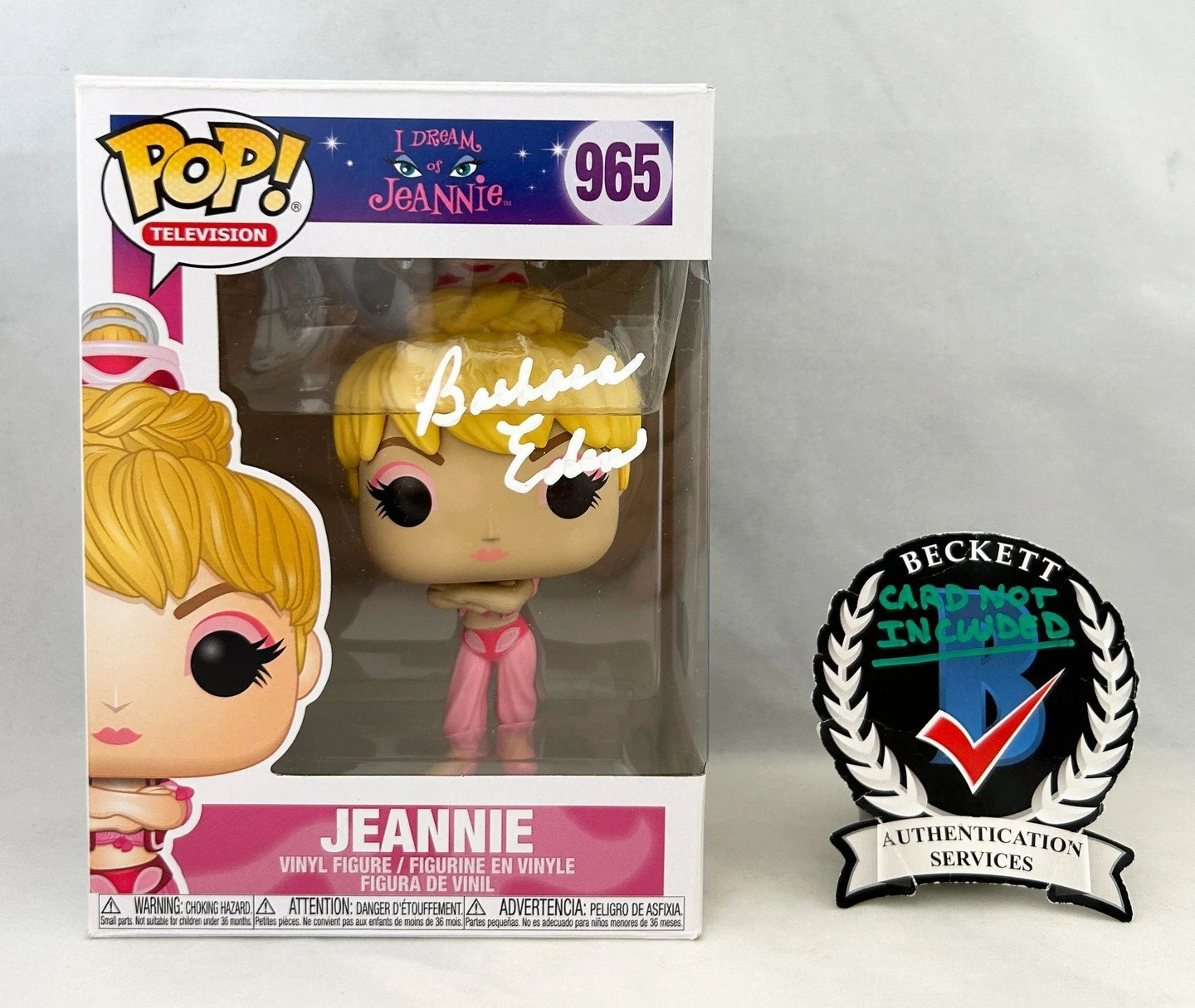 Barbara Eden Signed Funko Pop Jeannie Beckett BAS COA