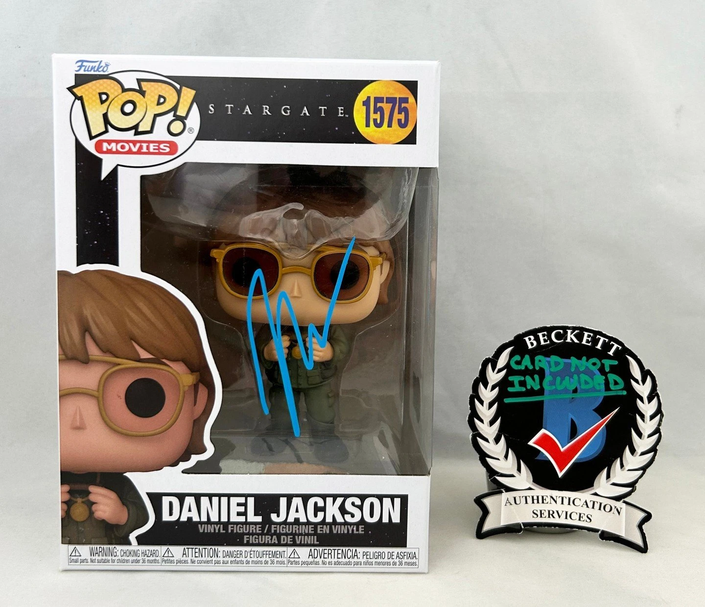 Michael Shanks Signed Funko Pop Stargate Daniel Jackson Beckett BAS 2 COA
