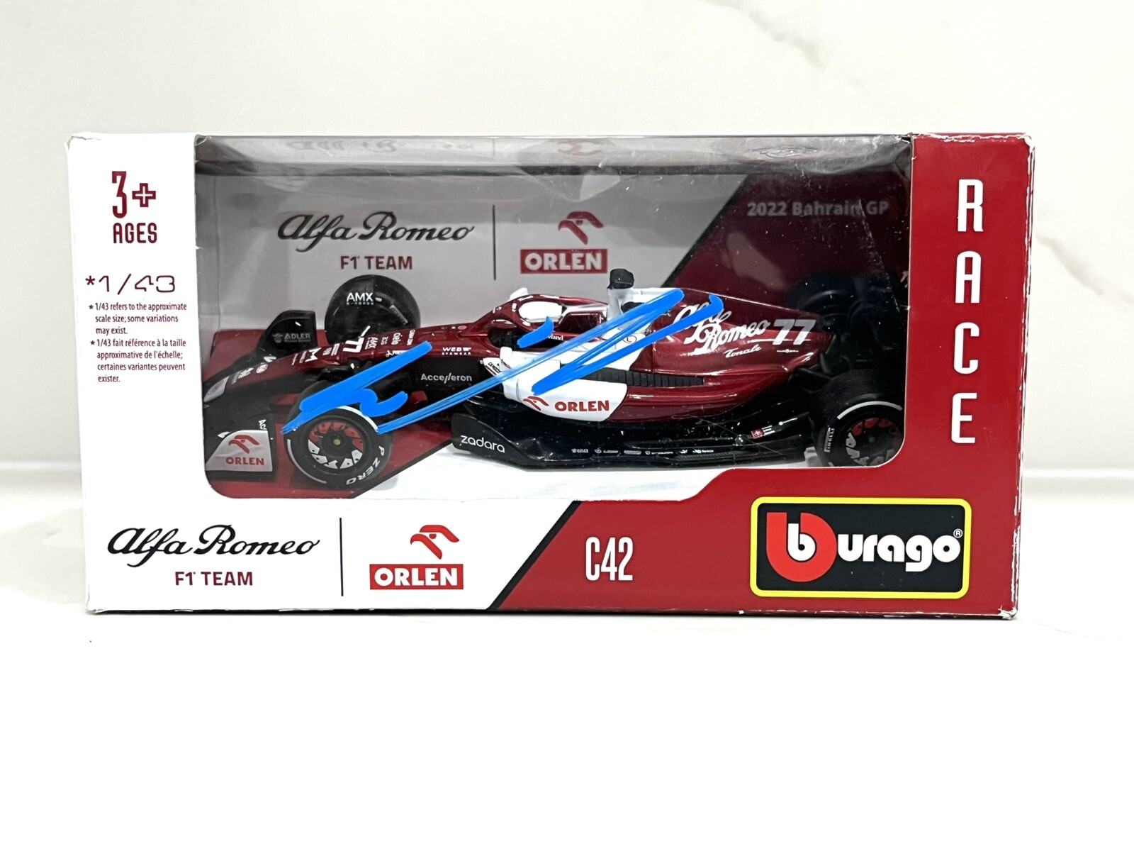 Valtteri Bottas Signed 1:43 Racing Car F1 Driver Formula 1 Beckett Cert 1