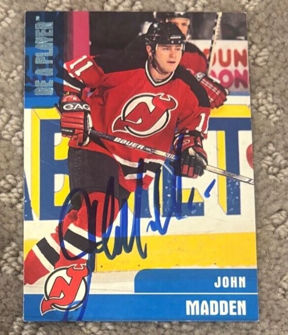 1999-00 Be a Player Memorabilia John Madden signed autographed card NJ Devils