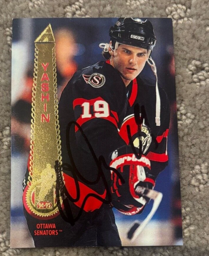 1994 Pinnacle #28 Alexei Yashin signed autographed card Ottawa Senators