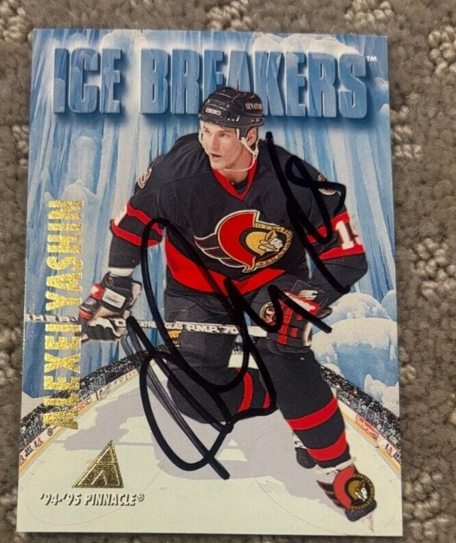 1994-95 Pinnacle #465 ALEXEI YASHIN signed autographed card Ottawa Senators #465
