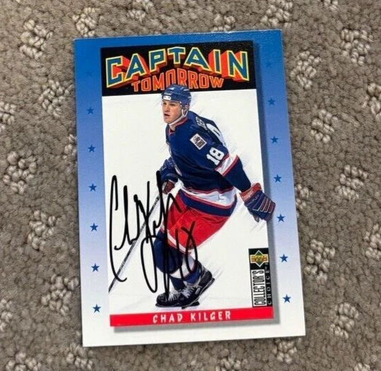 1996-97 Collector's Choice Jets Hockey Card #337 Chad Kilger signed autographed