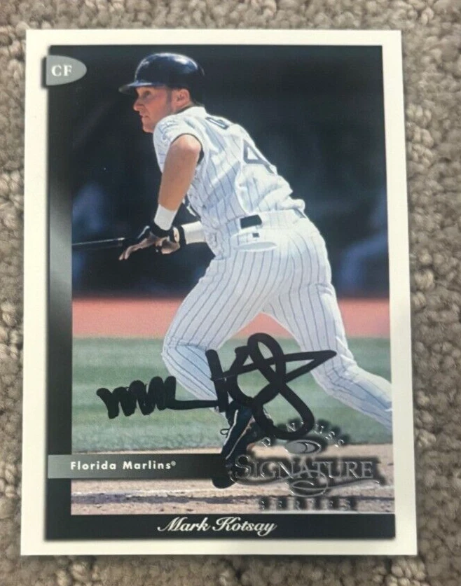 1998 Donruss Signature Series Mark Kotsay signed autographed card #63 Marlins