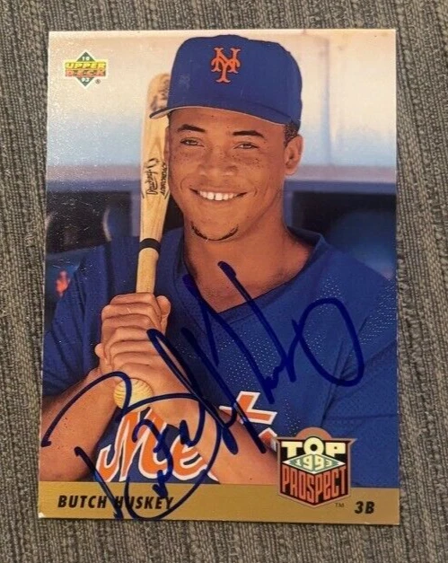 Butch Huskey 1993 Upper Deck signed autographed Rookie Card #436 Mets