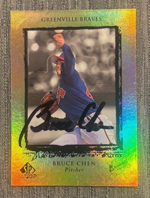 Bruce Chen signed autographed Atlanta braves 1999 upper deck SP Card