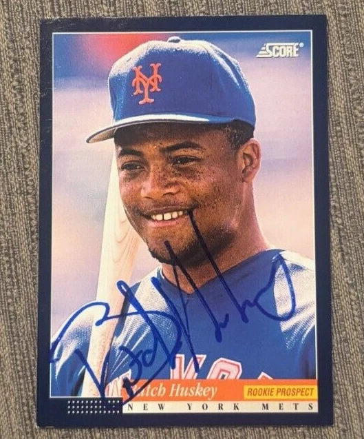 1994 Score Butch Huskey signed autographed card New York Mets #605