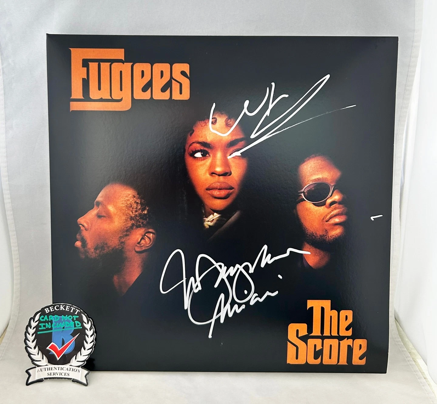 Lauryn Hill and Wyclef Signed LP Vinyl The Fugees The Score Beckett BAS 5 COA
