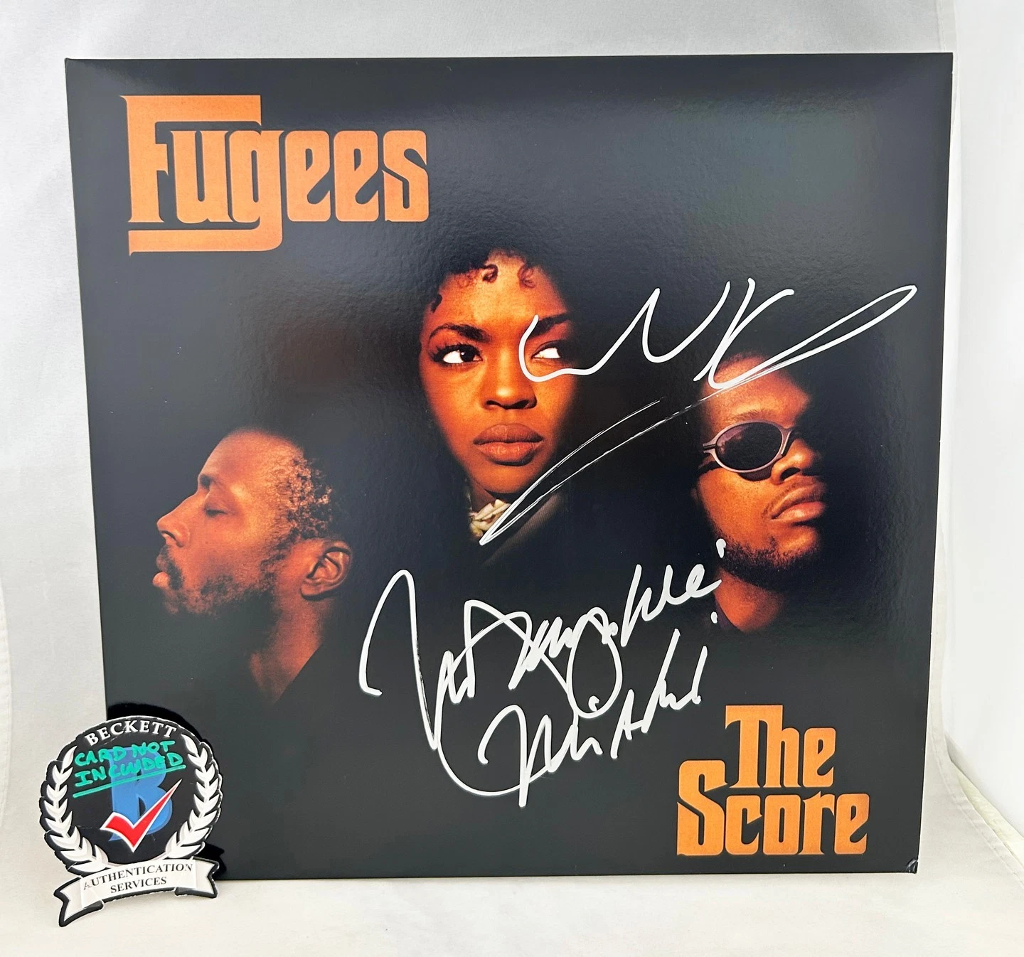 Lauryn Hill and Wyclef Signed LP Vinyl The Fugees The Score Beckett BAS 4 COA