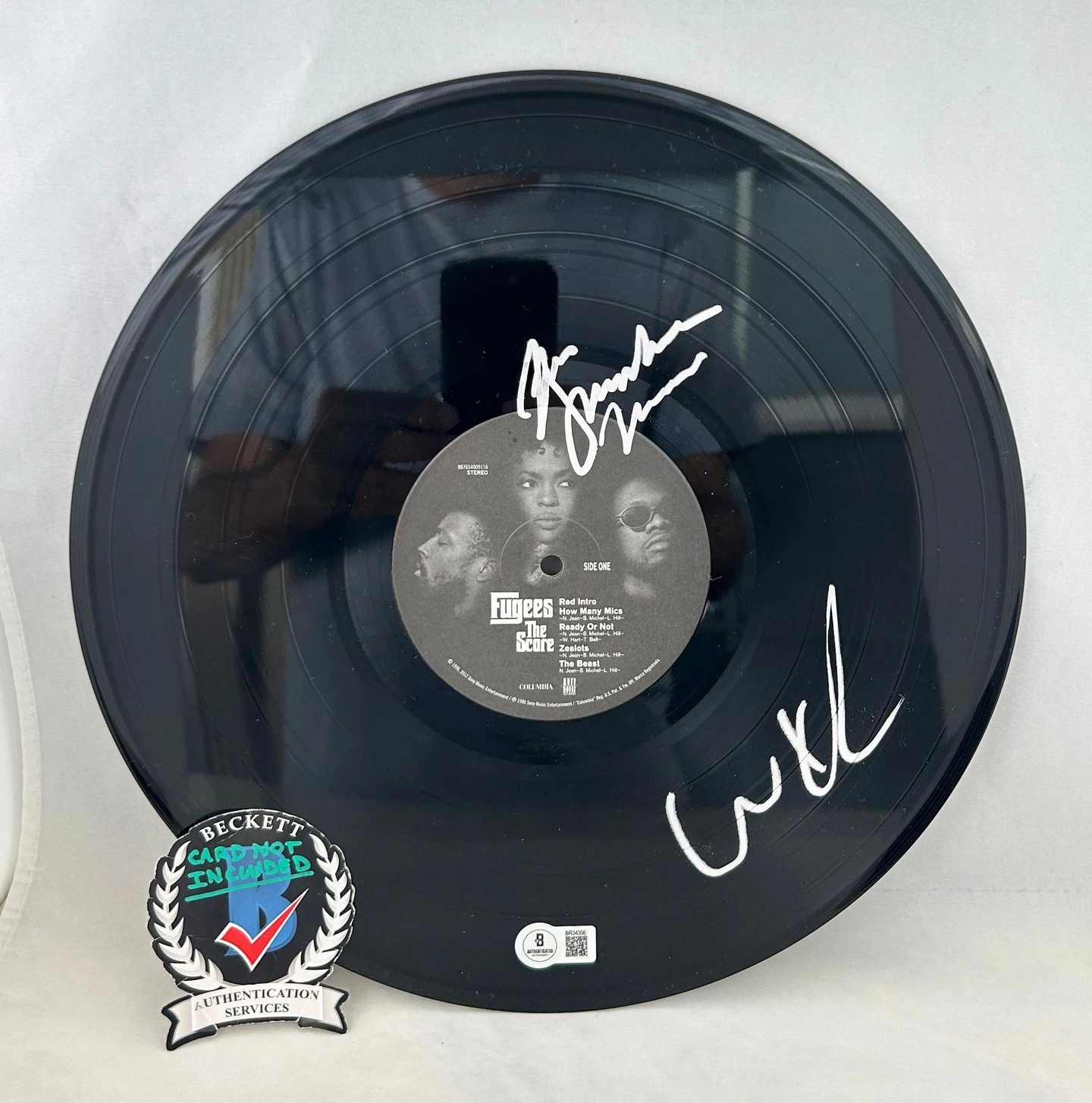 Lauryn Hill and Wyclef Signed LP Vinyl The Fugees The Score Beckett BAS 2 COA