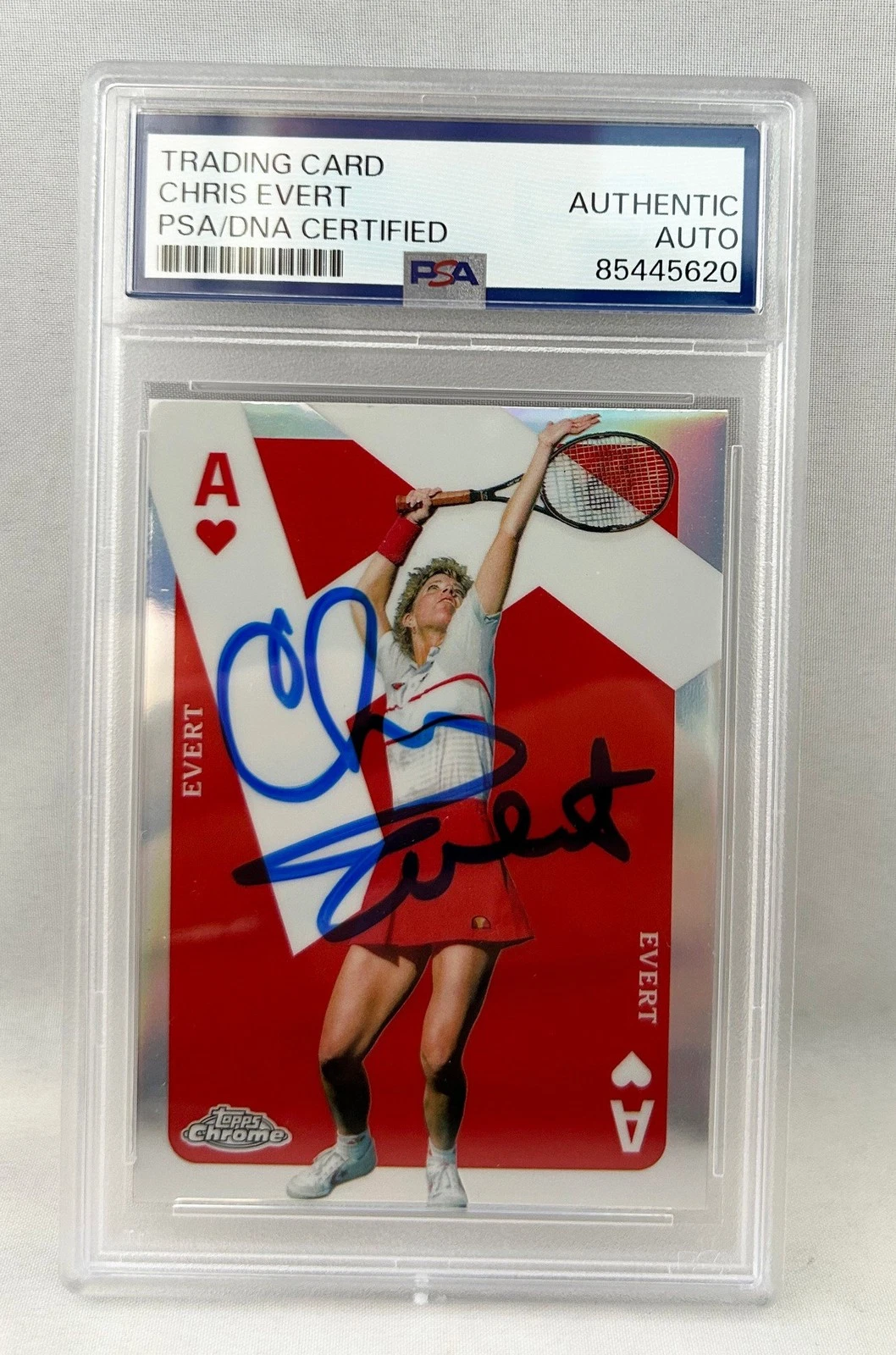 Chris Evert Signed Card 2024 Topps Chrome Red Aces Silver Prizm #CAS-CE PSA/D...