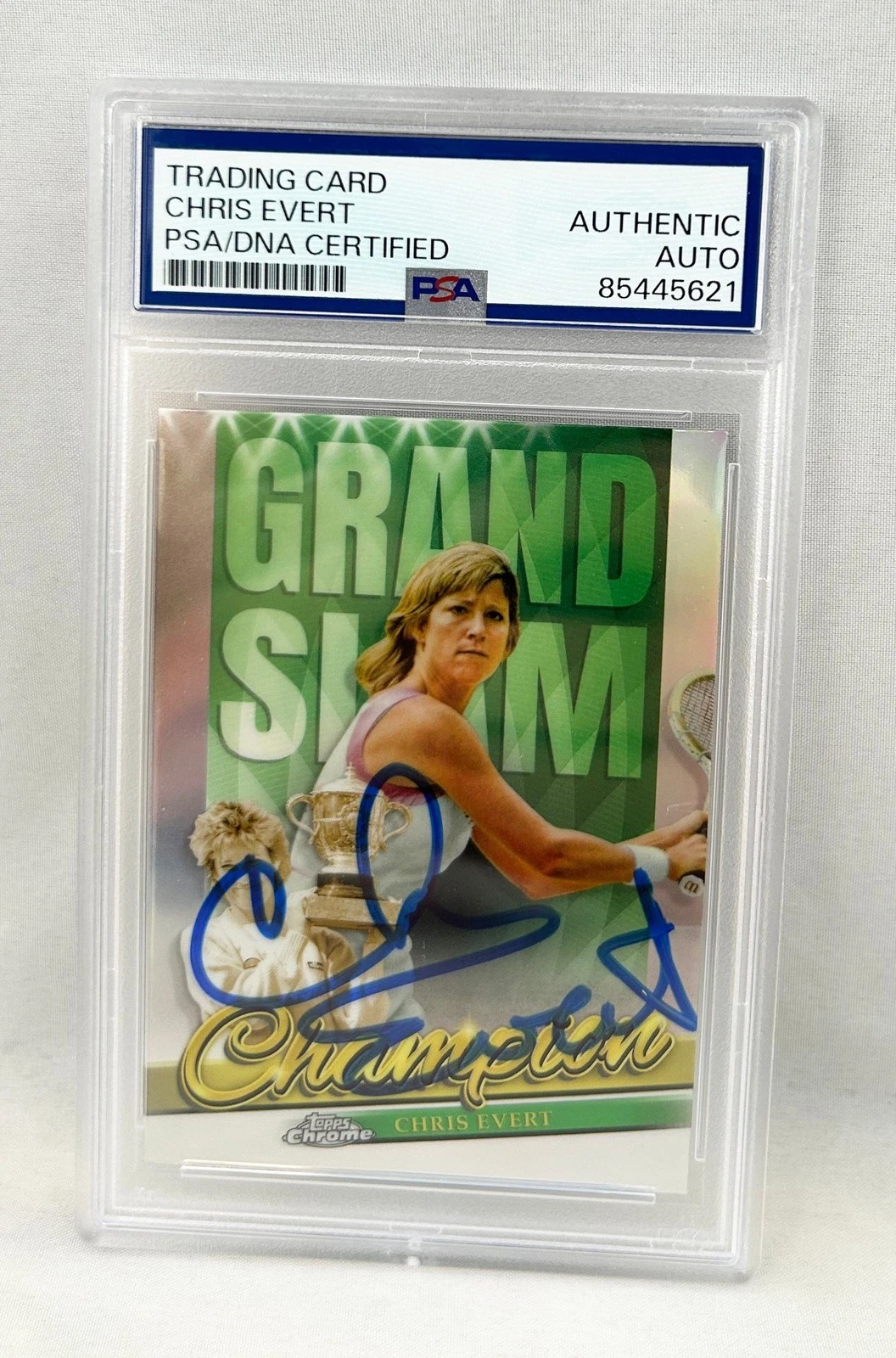 Chris Evert Signed Card 2024 Topps Chrome Grand Slam Champions #GSC-CE PSA/DN...