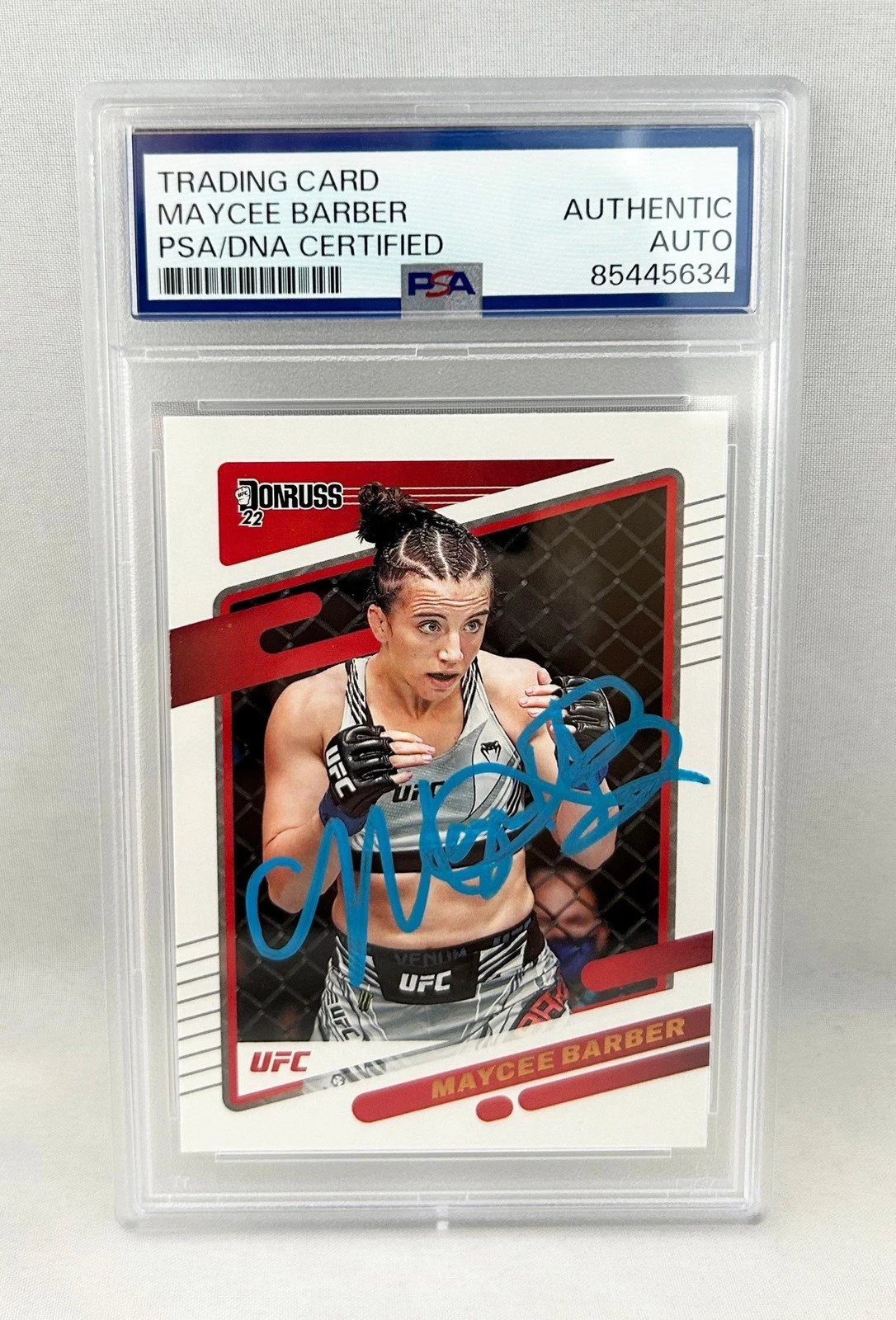 Maycee Barber Signed Card 2022 Donruss PSA/DNA COA