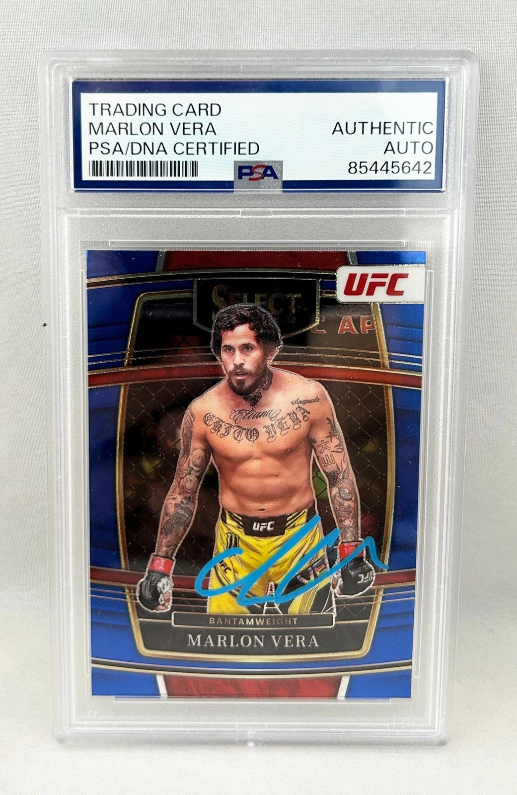 Marlon Chito Vera Signed Rookie Card 2022 Panini Blue Prizm #36 PSA/DNA COA