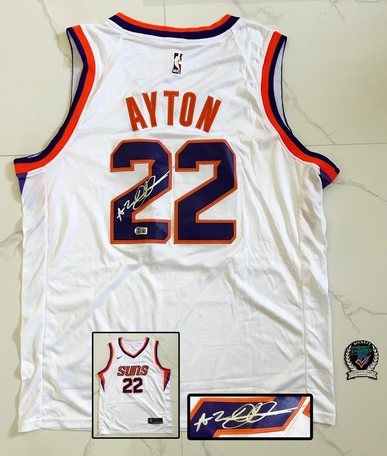 Deandre Ayton Signed Jersey Phoenix Suns Beckett BAS COA
