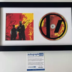 21 TWENTY ONE PILOTS SIGNED CLANCY FRAMED & MATTED CD w/ AUTOGRAPH ACOA COA