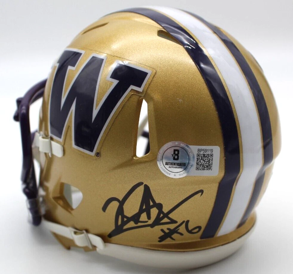 Kyler Gordon Signed Washington Huskie Mini Football Helmet w/Beckett COA BP59119
