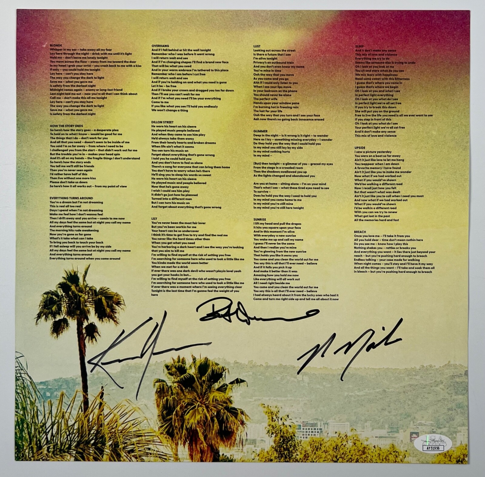 Keanu Reeves JSA Autograph Signed Album Vinyl Record Album Dogstar