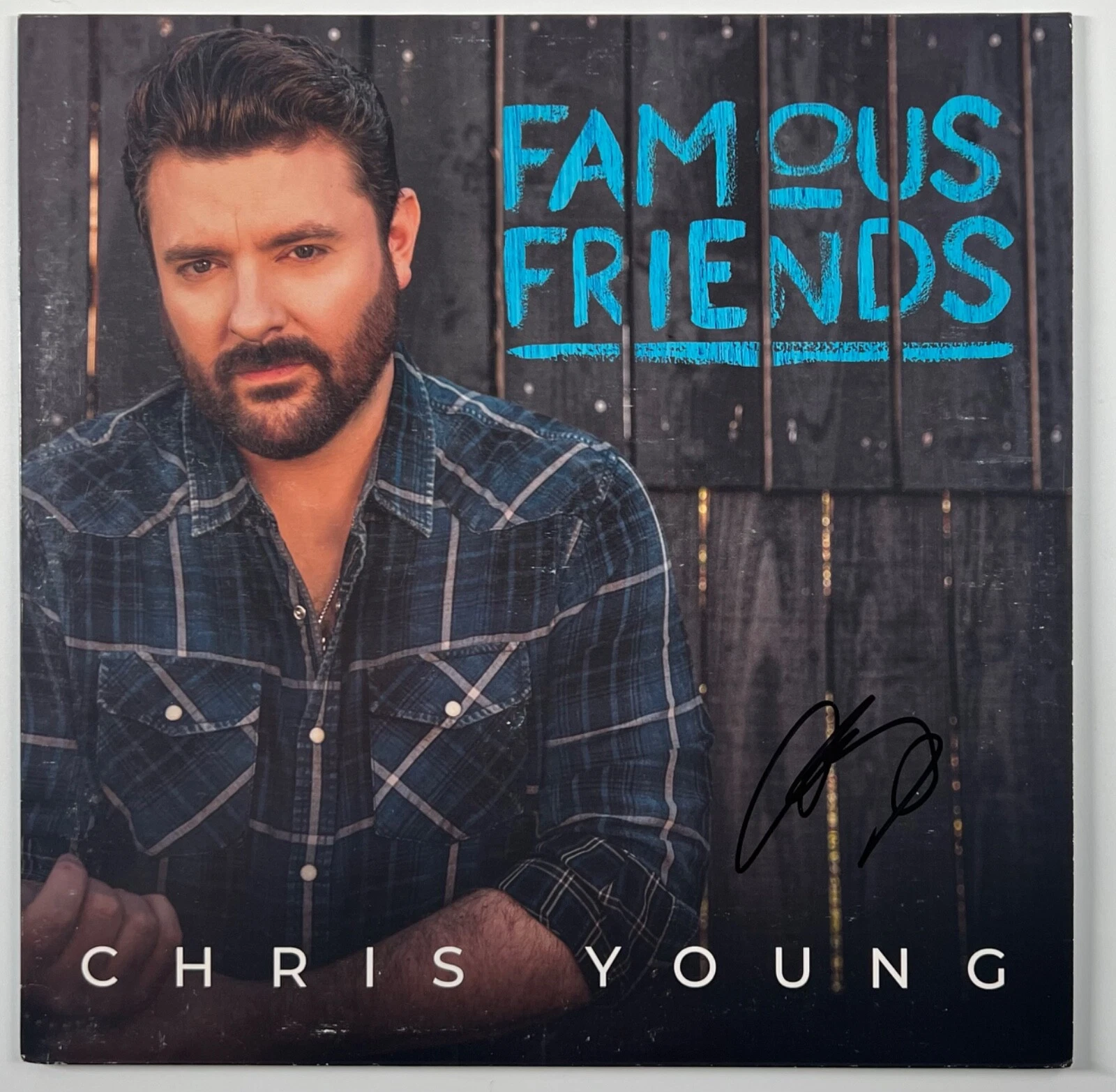 Chris Young JSA Autograph Signed Album Vinyl Record Famous Friends