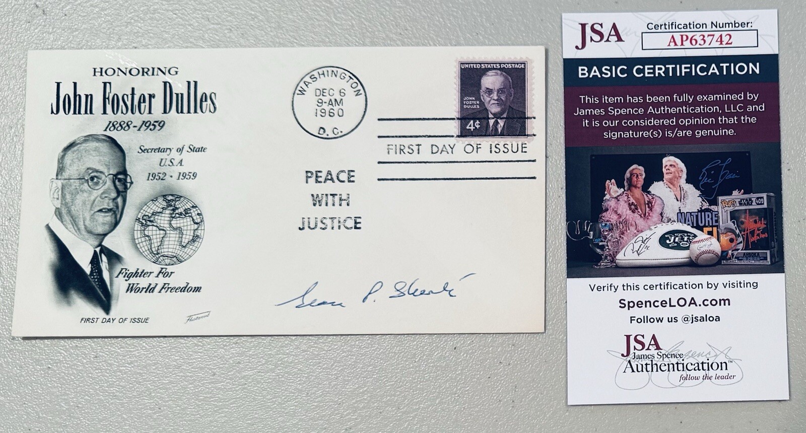 George Shultz Signed Autographed First Day Cover JSA Secretary State Reagan 2