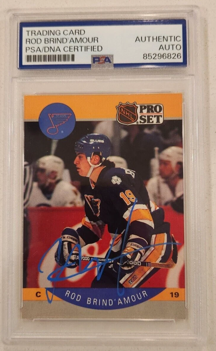 Rod Brind'Amour Signed 1990-91 Pro Set Card w/ PSA/DNA COA Slab RC Rookie