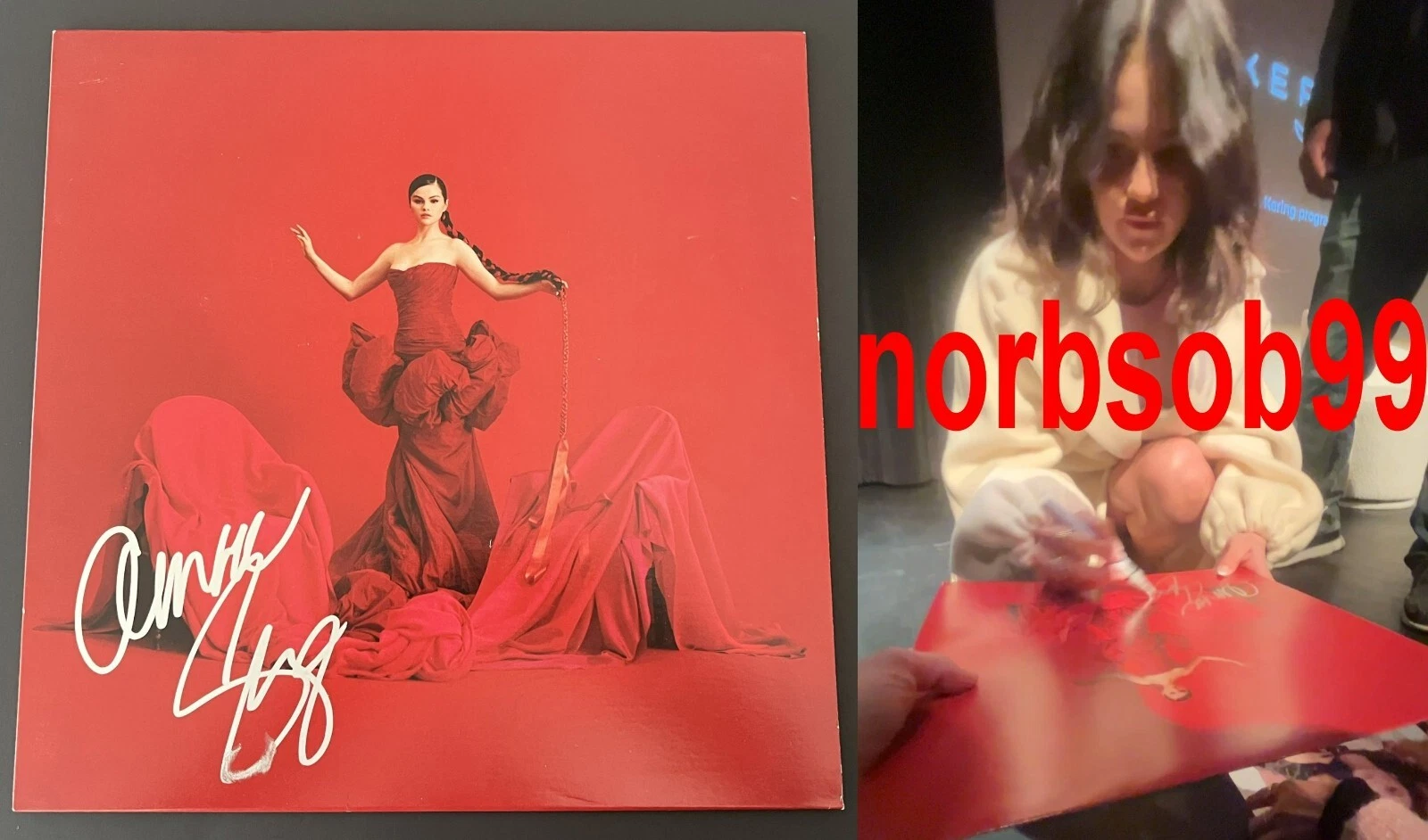 SELENA GOMEZ SIGNED AUTOGRAPH REVELACION VINYL w/EXACT VIDEO PROOF & BECKETT COA