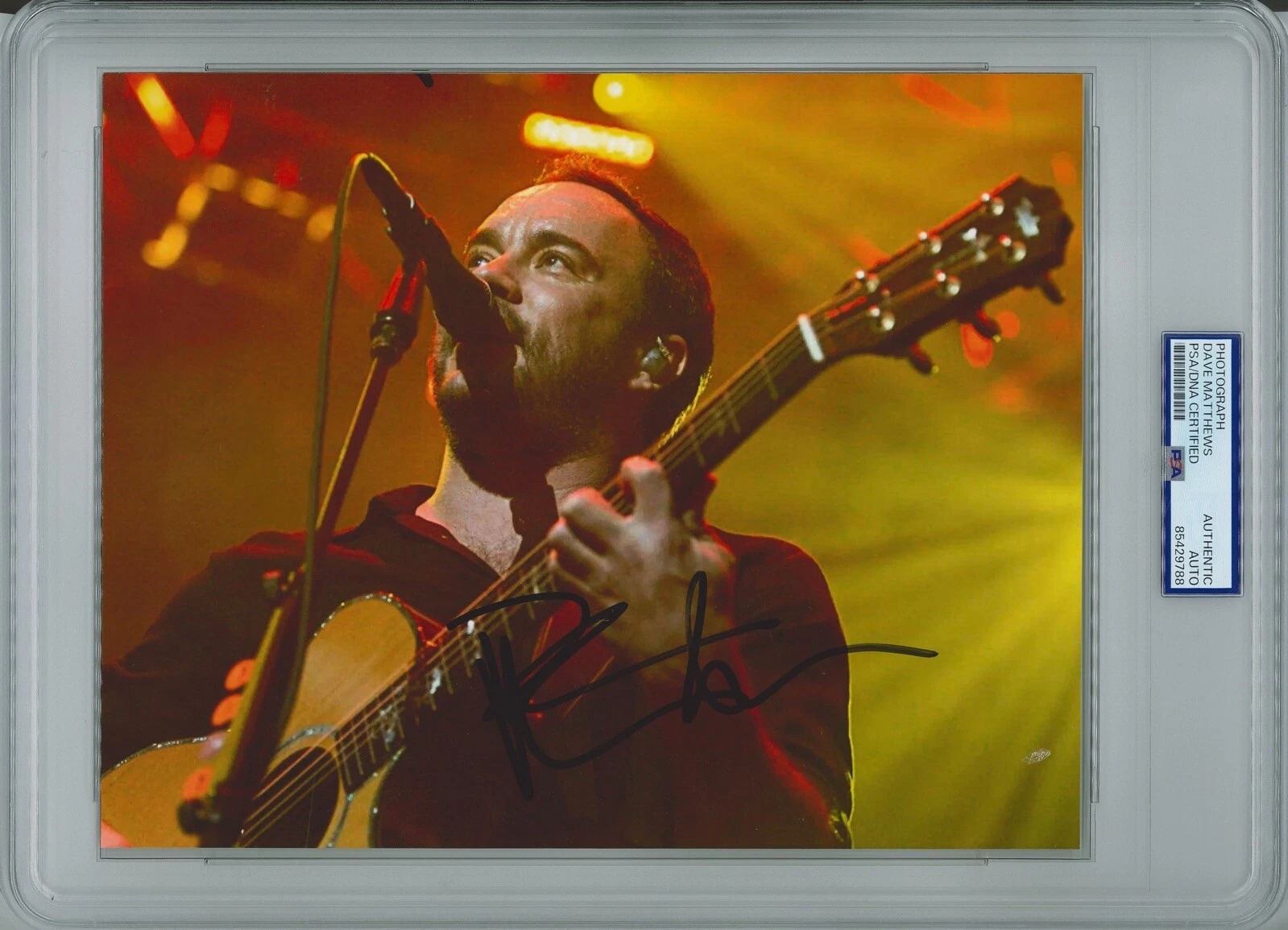 DAVE MATTHEWS SIGNED 8X10 PSA DNA ENCAPSULATED 85429788 DMB