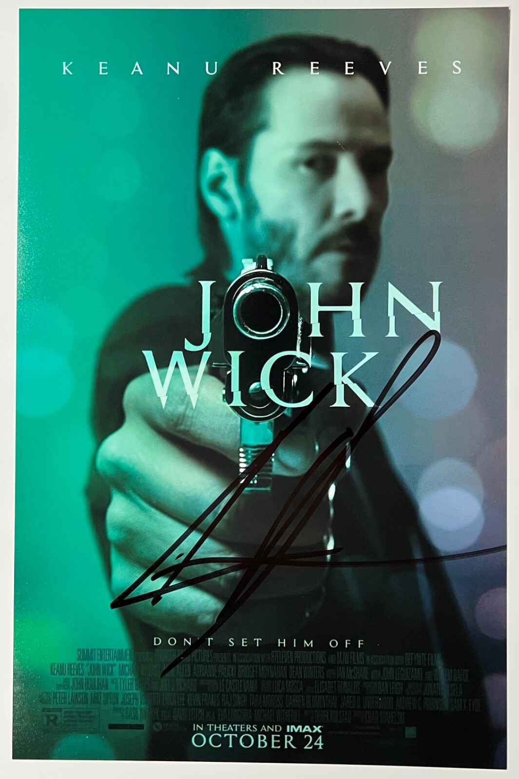 Keanu Reeves Signed ACOA Autograph 11 x 17 photo John Wick