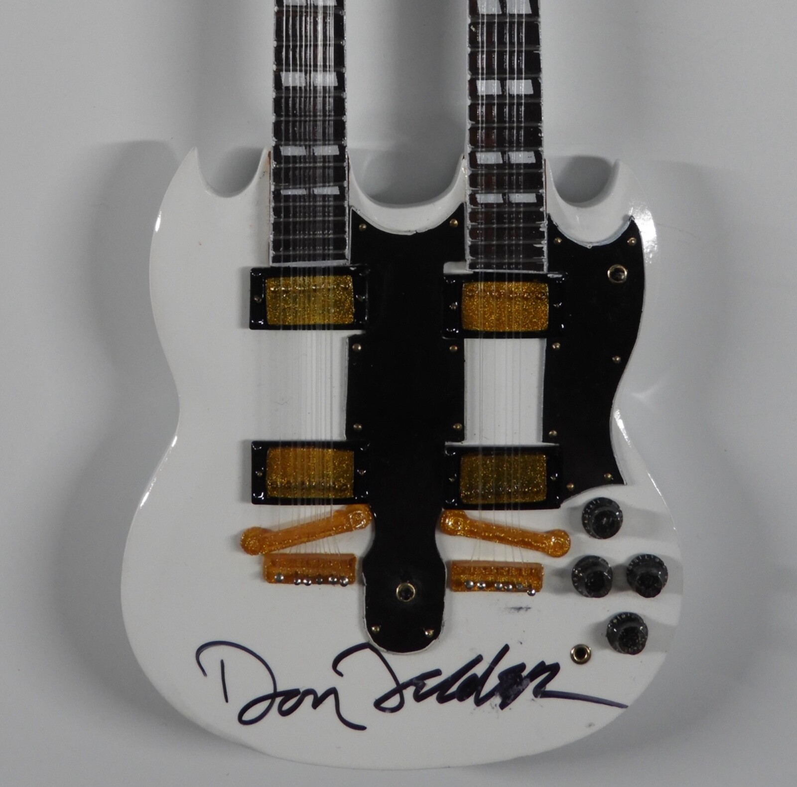 Don Felder The Eagles JSA Autograph Signed Mini Guitar Axe Heaven Scale