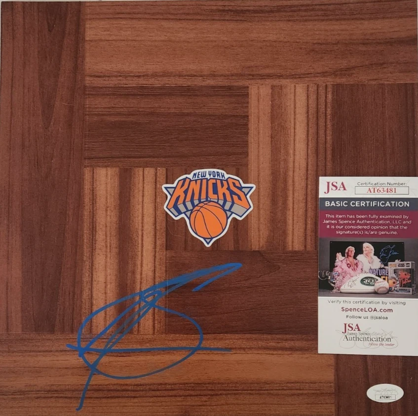 KARL-ANTHONY TOWNS SIGNED FLOORBOARD W/ JSA COA #AT63481 NY NEW YORK KNICKS COLLECTIBLE MEMORABILIA
