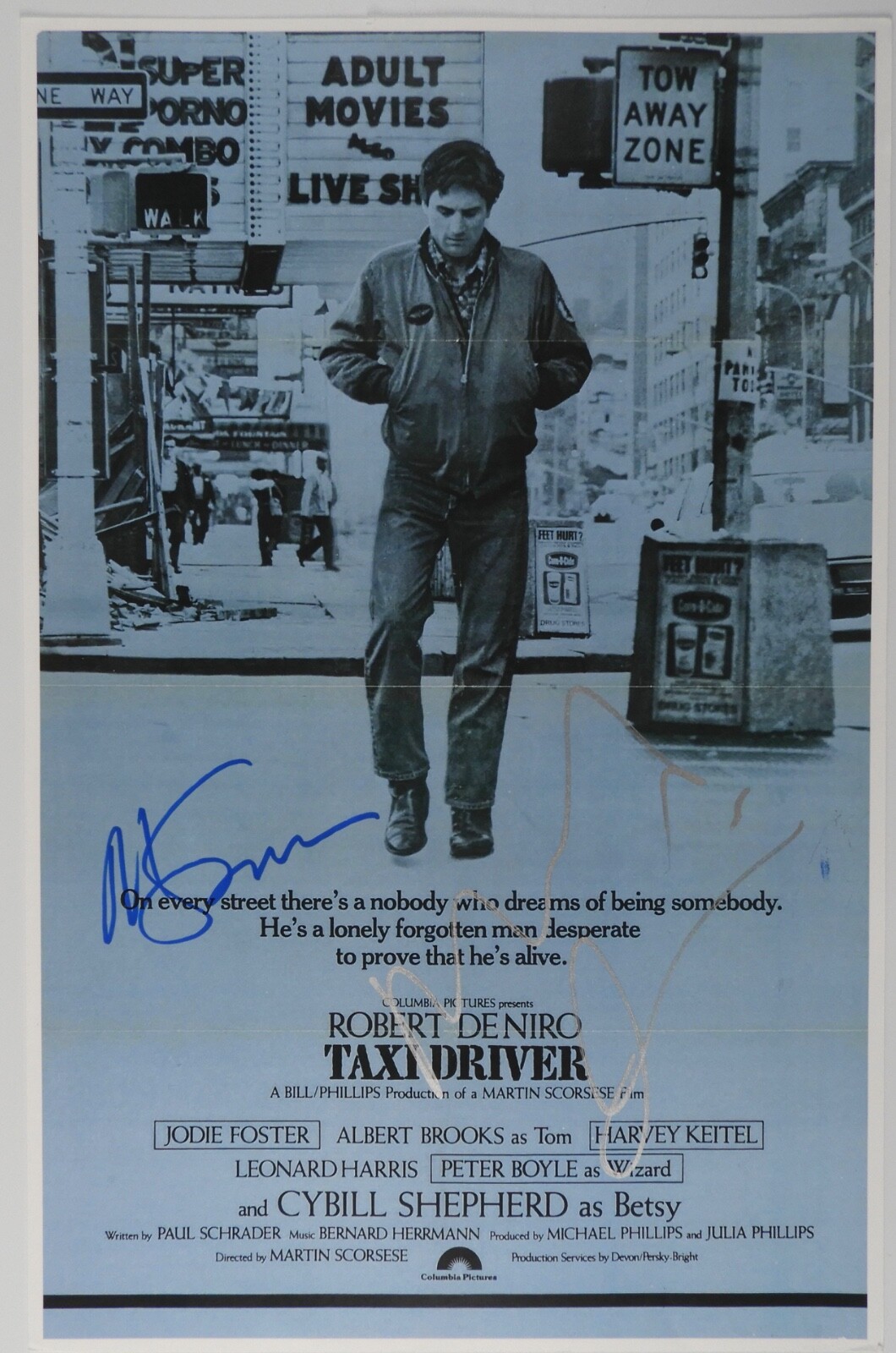 Robert De Niro Martin Scorsese Taxi Driver Signed ACOA Autograph 11 x 17 Photo
