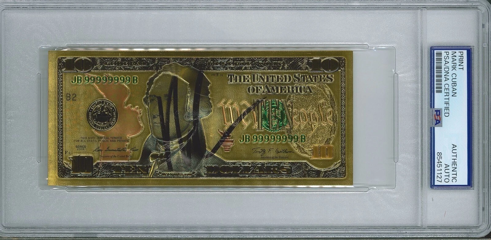 MARK CUBAN SIGNED $10 REPLICA CURRENCY PSA DNA 85451127
