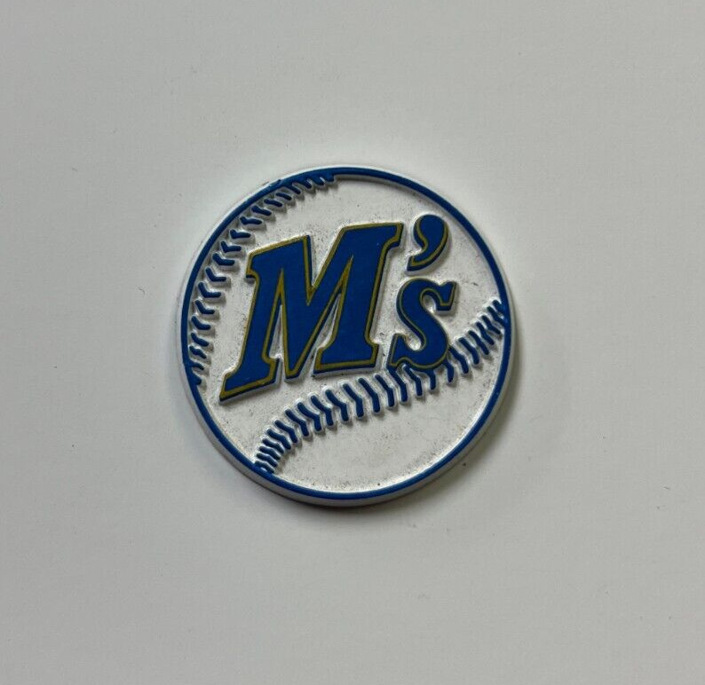 VINTAGE MLB BASEBALL SEATTLE MARINERS TEAM LOGO MAGNET RARE