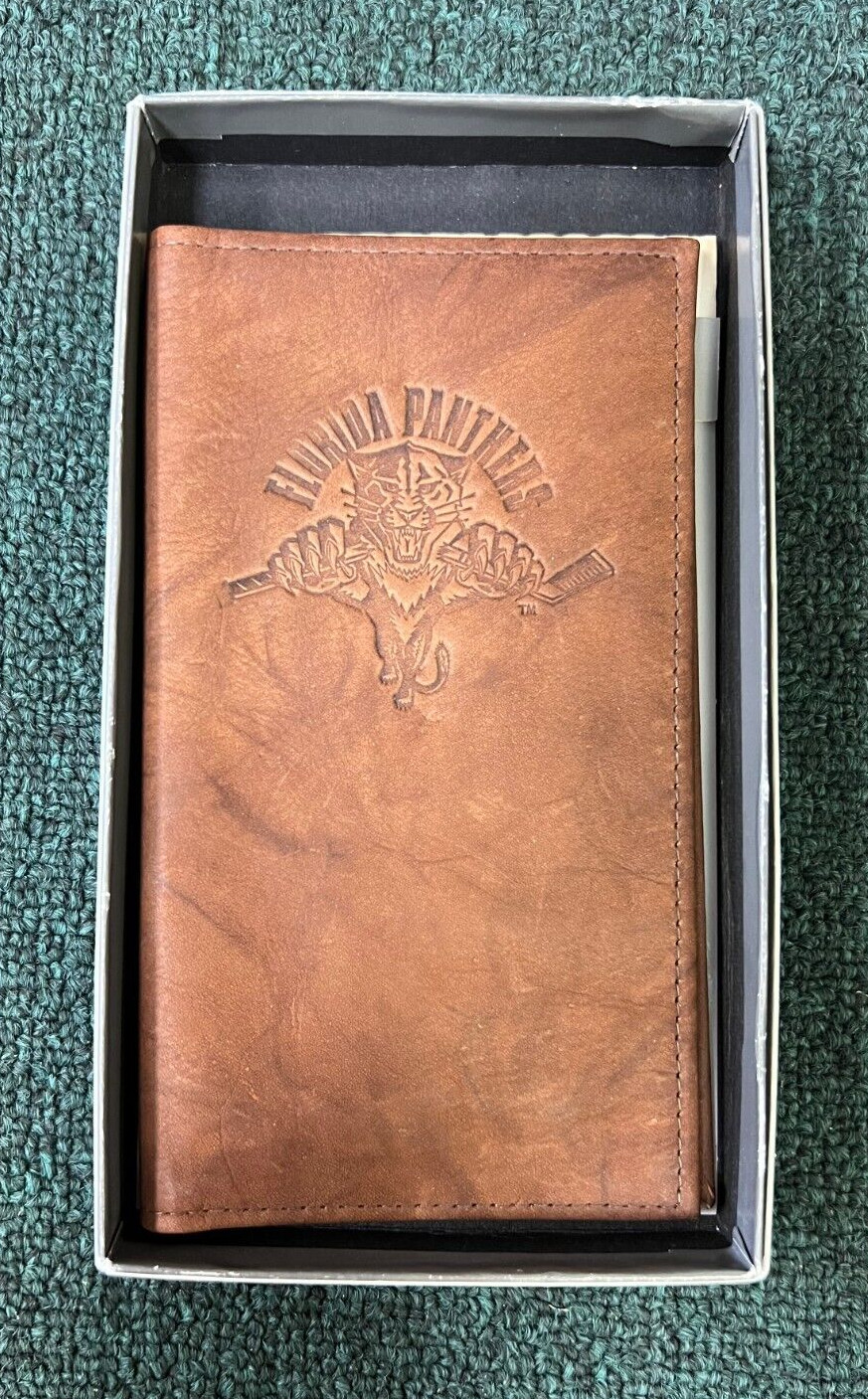 FLORIDA PANTHERS THROWBACK TEAM LOGO LEATHER WALLET CHECK BOOK NEW NEVER USED COLLECTIBLE MEMORABILIA