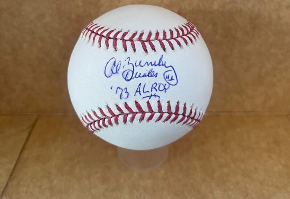 AL BUMBRY ORIOLES 1973 AL ROY SIGNED AUTOGRAPHED M.L. BASEBALL BECKETT AUTH