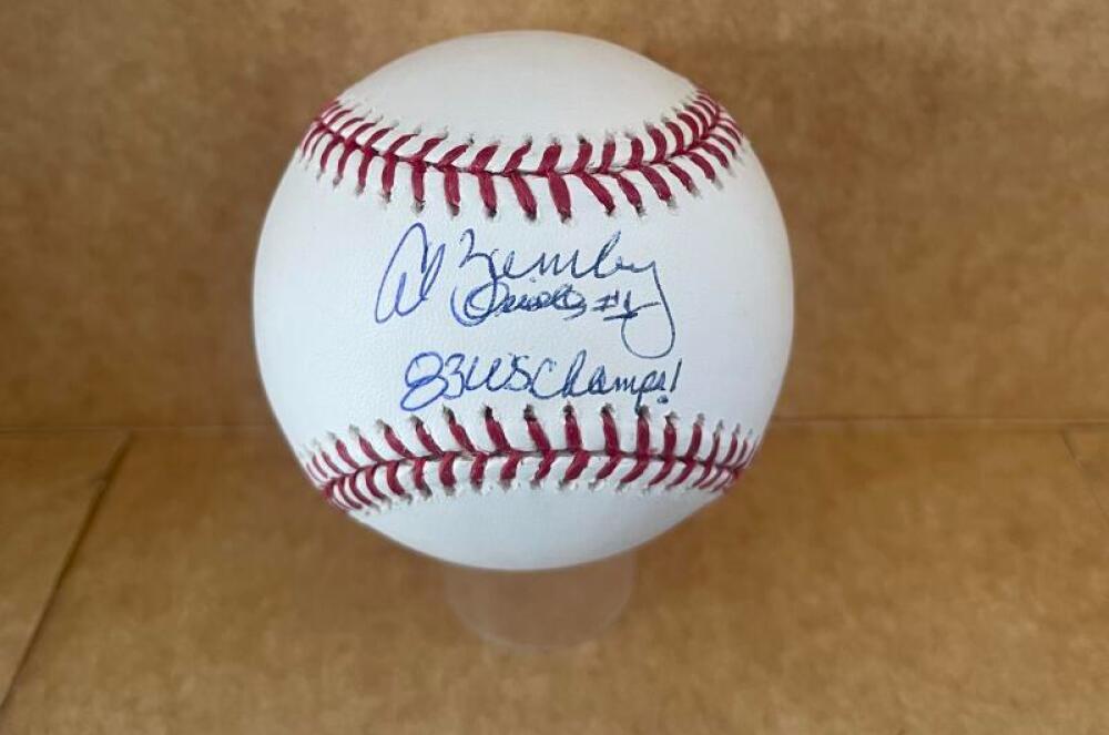 AL BUMBRY ORIOLES 83 WS CHAMPS SIGNED AUTOGRAPHED M.L. BASEBALL BECKETT AUTH