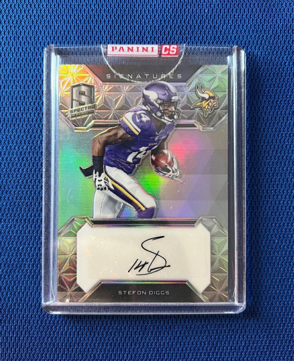 2016 PANINI SPECTRA STEFON DIGGS AUTO SIGNATURE REFRACTOR SILVER /99 #S-SDG