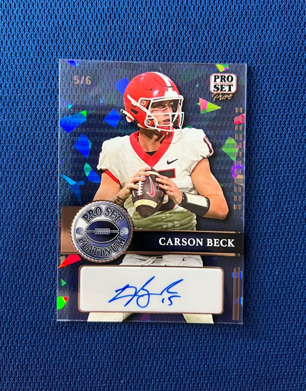 2023 LEAF PRO SET PURE CARSON BECK GEORGIA BULLDOGS AUTO SIGNED RC 5/6 #P-CB1 COLLECTIBLE MEMORABILIA