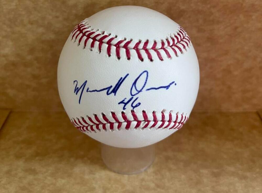 MARCELL OZUNA ATLANTA BRAVES SIGNED AUTO M.L. BASEBALL BECKETT AUTH