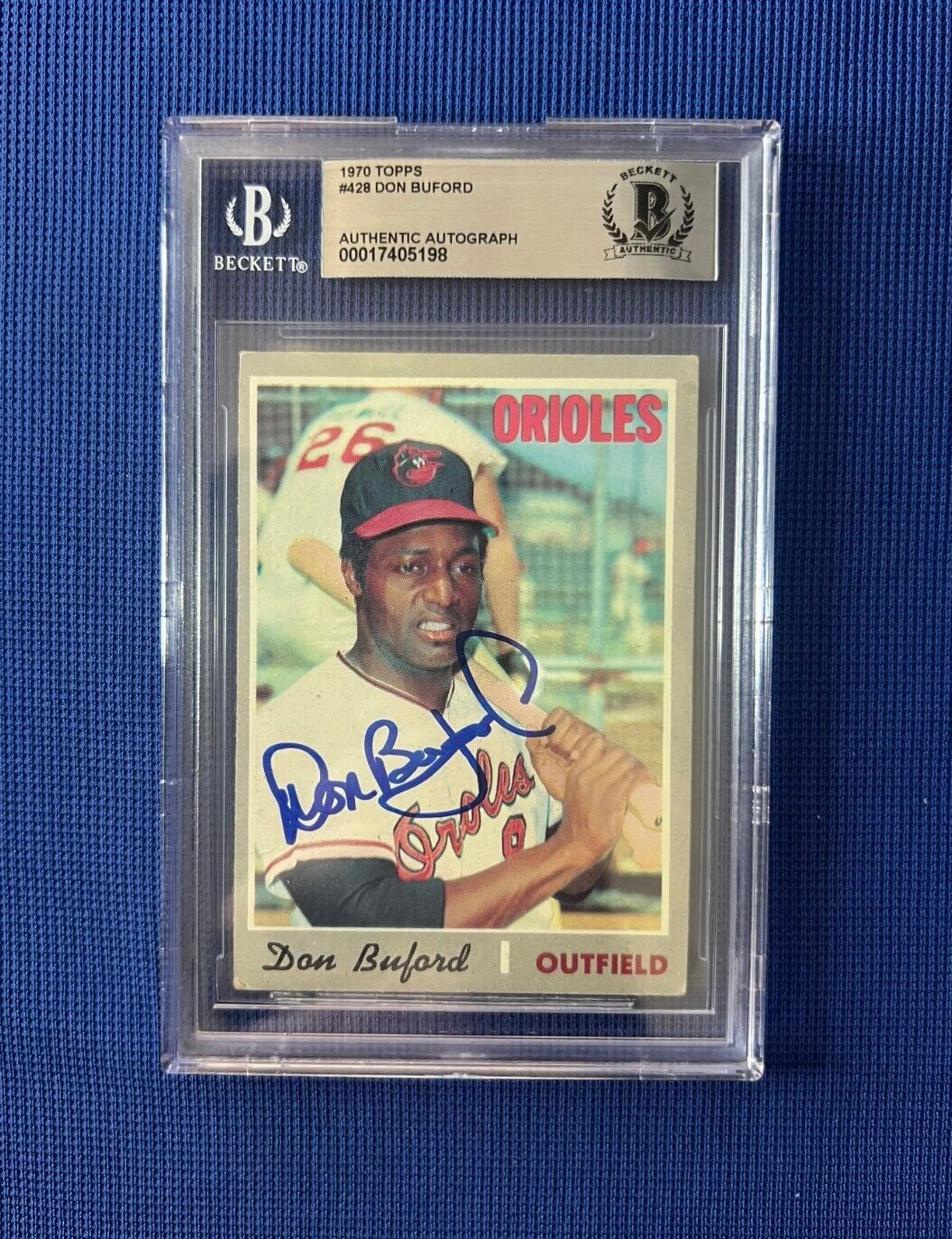 1970 TOPPS DON BUFORD BALTIMORE ORIOLES SIGNED AUTOGRAPHED CARD #428 BECKETT