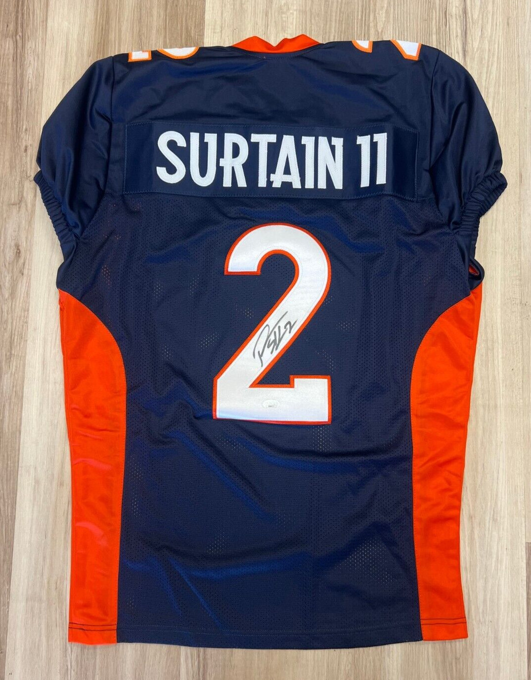 PATRICK SURTAIN II DENVER BRONCOS SIGNED AUTOGRAPHED CUSTOM JERSEY SZ XL JSA