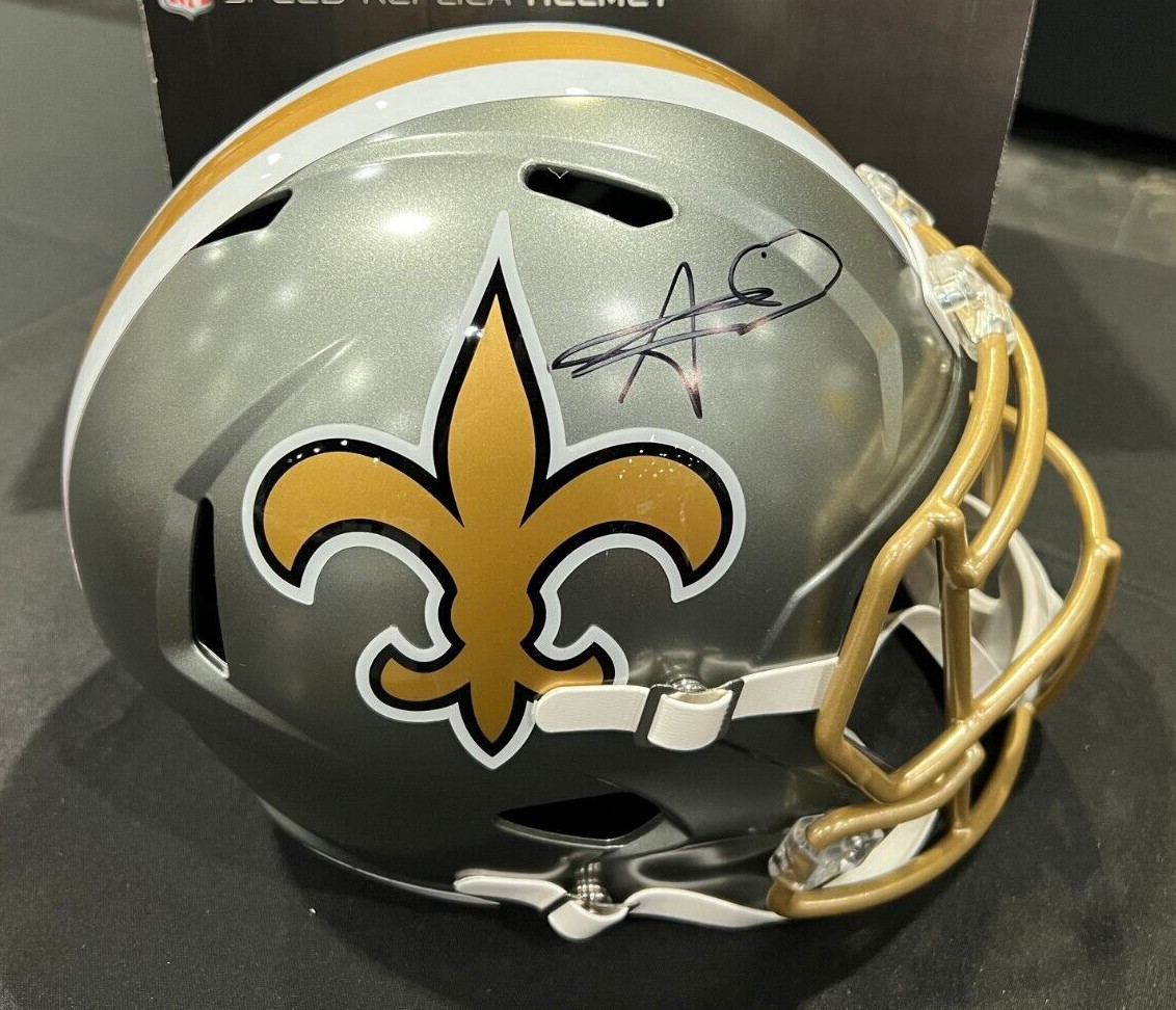 ALVIN KAMARA NEW ORLEANS SAINTS SIGNED AUTO REPLICA FULL SIZE HELMET BECKETT