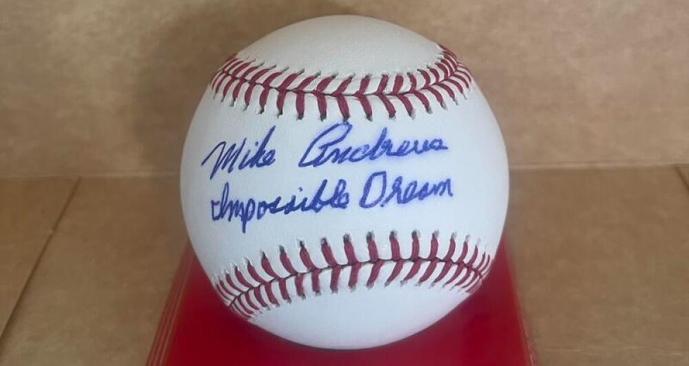 MIKE ANDREWS IMPOSSIBLE DREAM SIGNED AUTOGRAPHED M.L. BASEBALL BECKETT AUTH